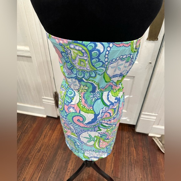 Lilly Pulitzer Strapless Dress in Pastel Paisley - Picture 4 of 4